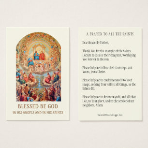 ALL SAINTS DAY PRAYER TRADITIONAL HOLY CARDS