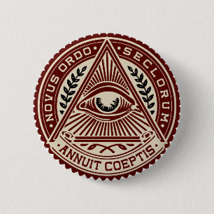 All Seeing Eye 2 Inch Round Button