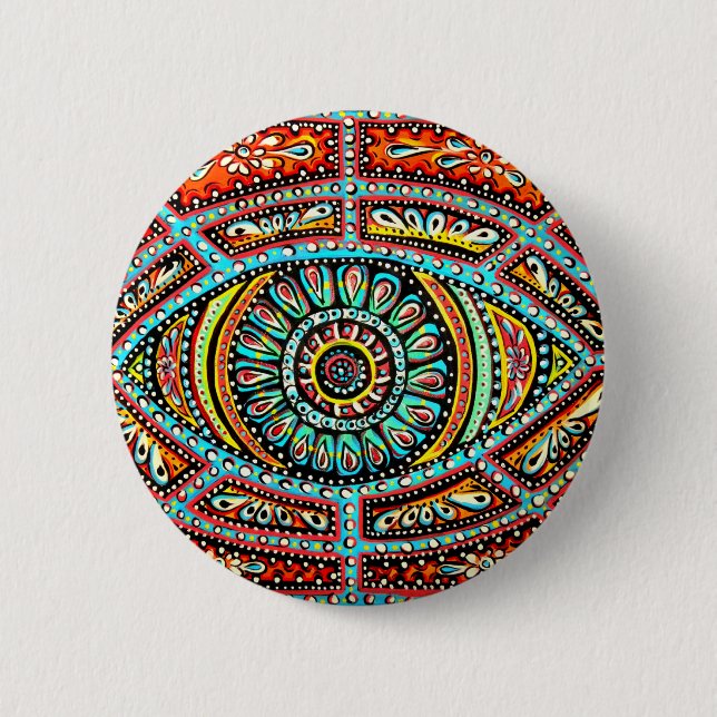 All Seeing Eye 2 Inch Round Button (Front)