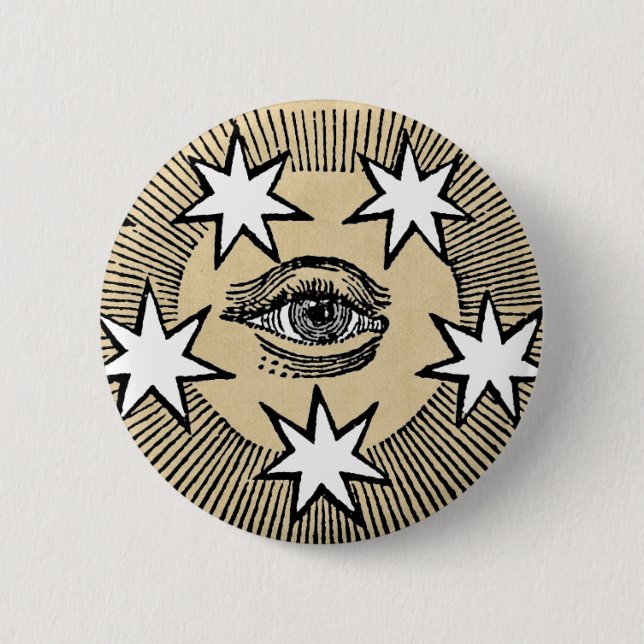 All-Seeing Eye 2 Inch Round Button (Front)