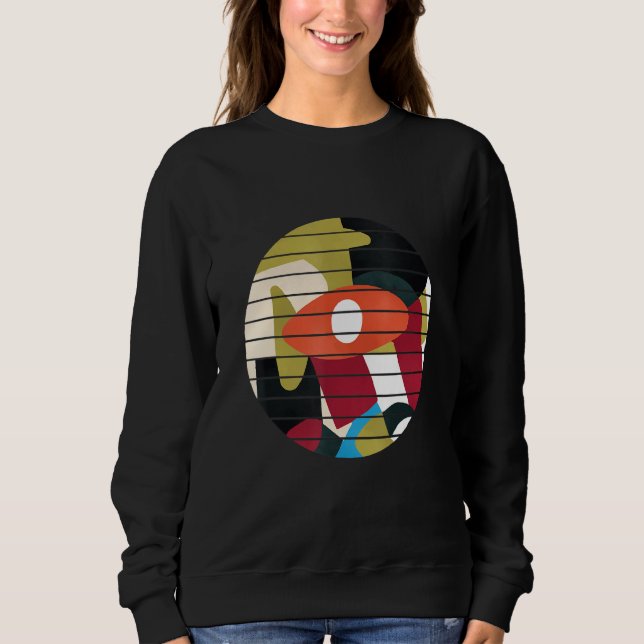 All Seeing Eye  Colourful Abstract Art Sweatshirt (Front)