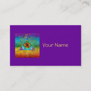 All Seeing Eye Of God - abstract sketchy Art Business Card