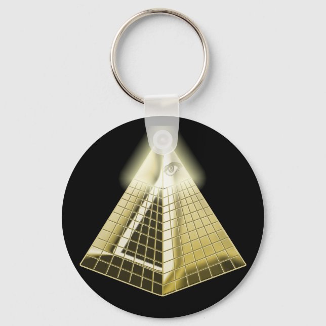 All Seeing Eye Pyramid Keychain (Front)