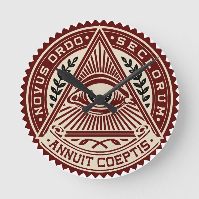 All Seeing Eye Round Clock (Front)