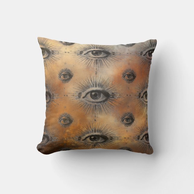 All-Seeing Eye Throw Pillow (Front)