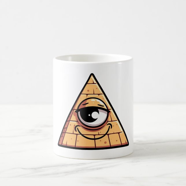 All Seeing Pyramid Eye Coffee Mug (Center)