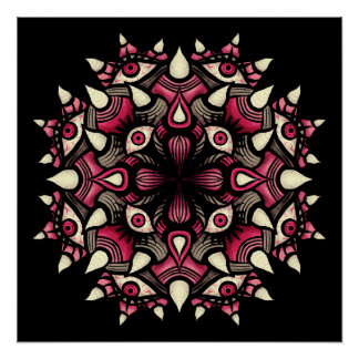 All-Seeing Thorn Mandala Gothic Art Print