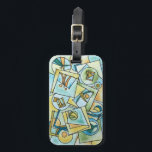 All Shapes And Sizes-Hand Painted Modern Geometric Luggage Tag<br><div class="desc">All Shapes And Sizes-Unique Luggage Tag With Hand Painted Modern Geometric Watercolor In Soft Shades Of Blue,  Green And Yellow</div>
