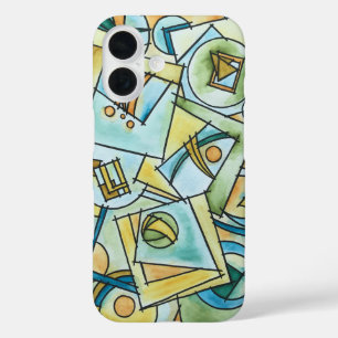 All Shapes And Sizes-Modern Bauhaus Geometric Art iPhone 16 Case