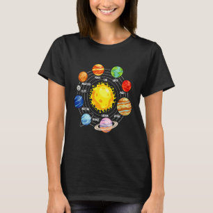 All Solar Systems Planets Astronaut Science Space T-Shirt