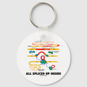 All Spliced Up Inside (RNA Splicing) Keychain