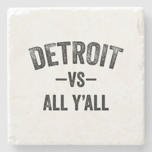 All Sport Trends Men Women Kids - Detroit vs all y Stone Coaster