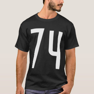All Sports Fan Favourite White Number 74 Jersey T-Shirt