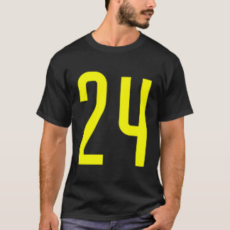 All Sports Fan Favourite Yellow Number 24 Jersey T-Shirt