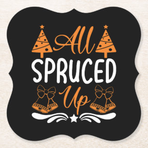 All Spruced Up Christmas Design-85675 Paper Coaster