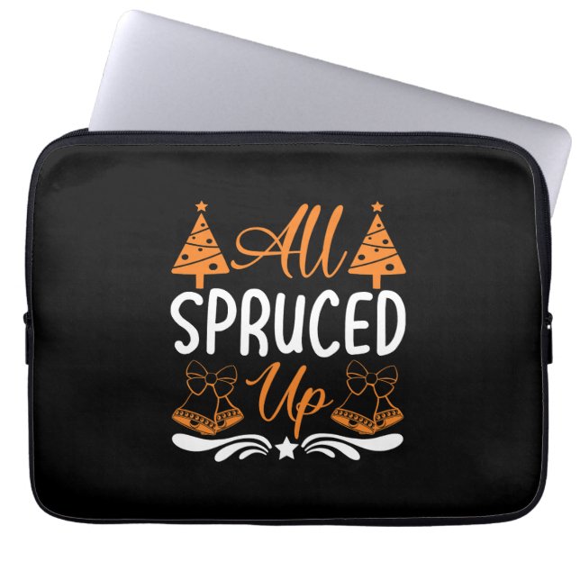 All Spruced Up - Christmas Designs Laptop Sleeve (Front)