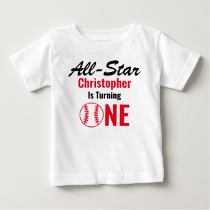 All Star Baseball 1st Birthday Baby T-Shirt