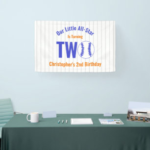 All-Star Baseball 2nd Birthday Banner