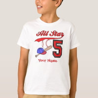 All Star Baseball 5th Birthday Personalized