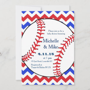 All Star Baseball Baby Shower Invitations