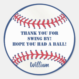 All Star Baseball Favour Tags-Birthday-Baby Shower Classic Round Sticker