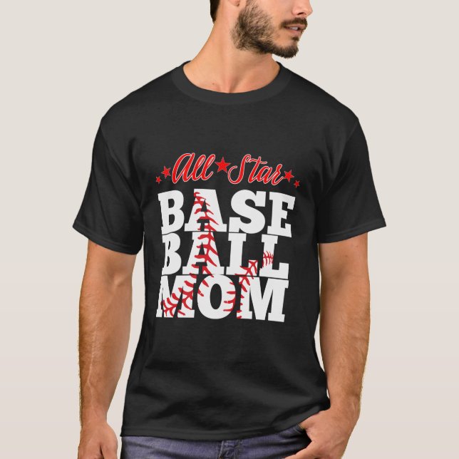 All Star Baseball Mom T-Shirt (Front)