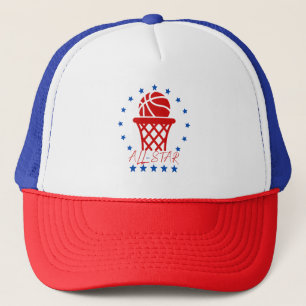 All Star Basketball Sports Perfect Basketball Fan Trucker Hat