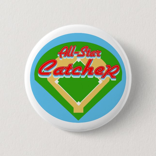 All-Star Catcher 2 Inch Round Button (Front)