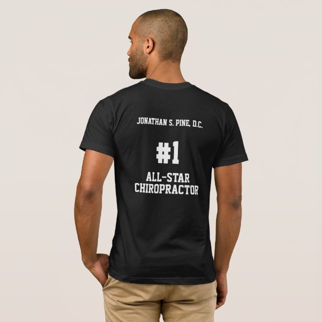 All Star Chiropractor Personalized T-Shirt (Back Full)