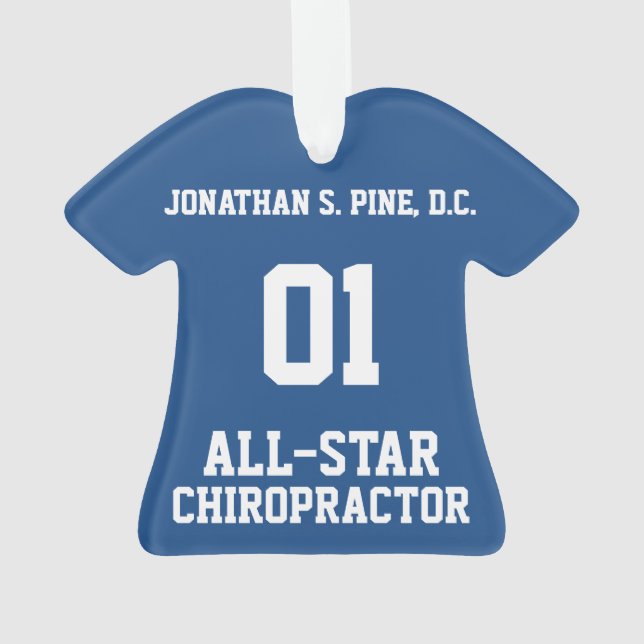 All-Star Chiropractor T-Shirt Ornament (Back)