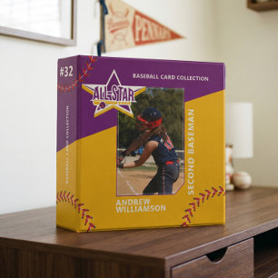 All Star Custom Baseball Card Photo Album Binder