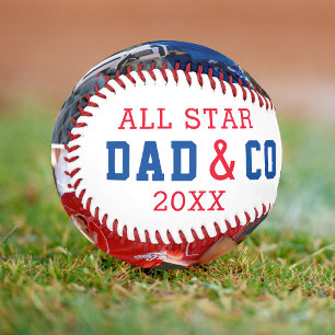 ALL STAR DAD & COACH 2 Photo Personalized Baseball