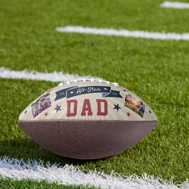 All Star Dad Custom Photo Football (Creator Uploaded)