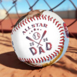 All Star Dad Photo Monogram Baseball<br><div class="desc">Ideal present for your sporty father. With this trendy and personalized all-star dad baseball, you can honour the unique and amazing father in your life. The creative typographic design of "All-Star Dad" is displayed in navy and red on a white background. Personalize with the year, name and monogram and two...</div>