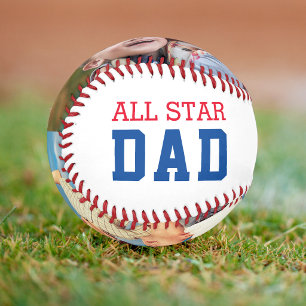 ALL STAR DAD Two Photo Personalized Fathers Day Baseball