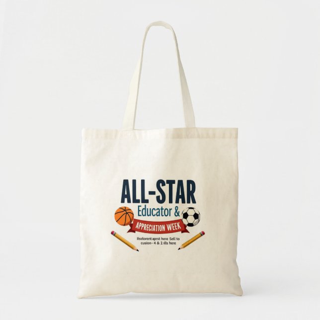 All-Star Educator Appreciation Tote Bag (Front)