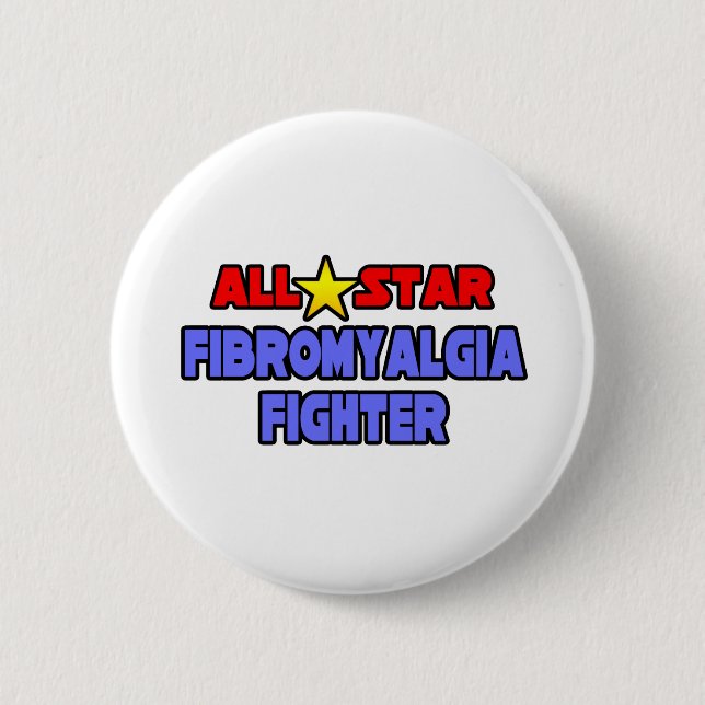 All Star Fibromyalgia Fighter 2 Inch Round Button (Front)