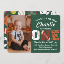 All-Star First Birthday Invitation