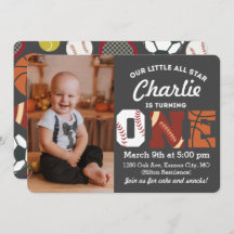 All-Star First Birthday Invitation
