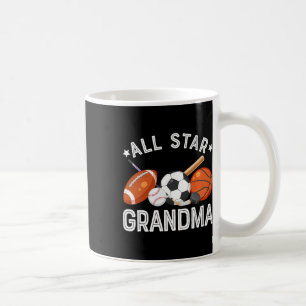 All Star Grandma Of The Birthday Boy Sketll Soccer Coffee Mug