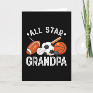 All Star Grandpa Of The Birthday Boy Sketll Soccer Card