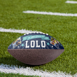 All Star Lolo Custom Grandpa Photo Football