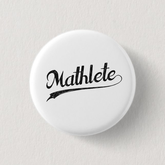 All Star Mathlete Math Athlete 1 Inch Round Button (Front)