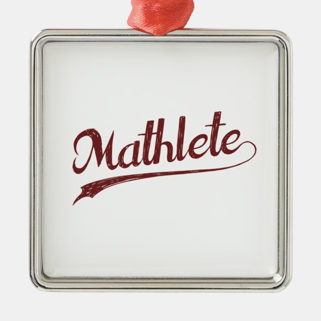 All Star Mathlete Math Athlete Metal Ornament (Front)