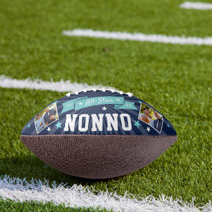 All Star Nonno Custom Grandpa Photo Football