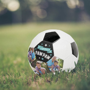 All Star Pawpaw   Custom Grandpa Photo Soccer Ball