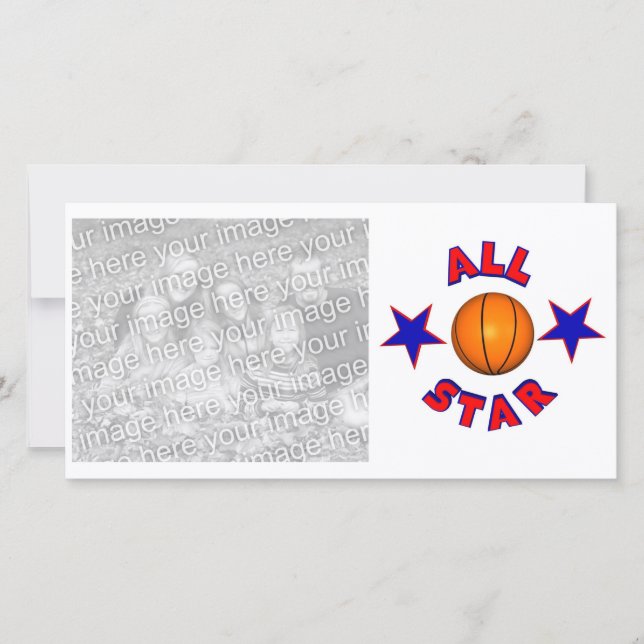 All Star Photocard Basketball Template (Front)