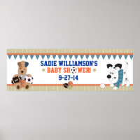 All-Star Puppies Baby Shower Banner