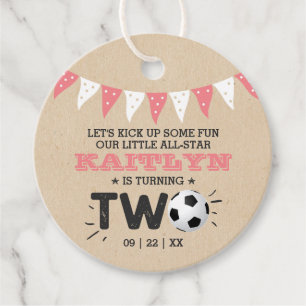 All-star Soccer Ball 2nd Birthday Favour Tags
