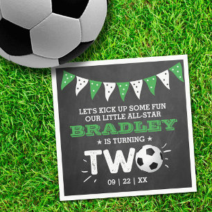 All-star Soccer Ball 2nd Birthday Napkin
